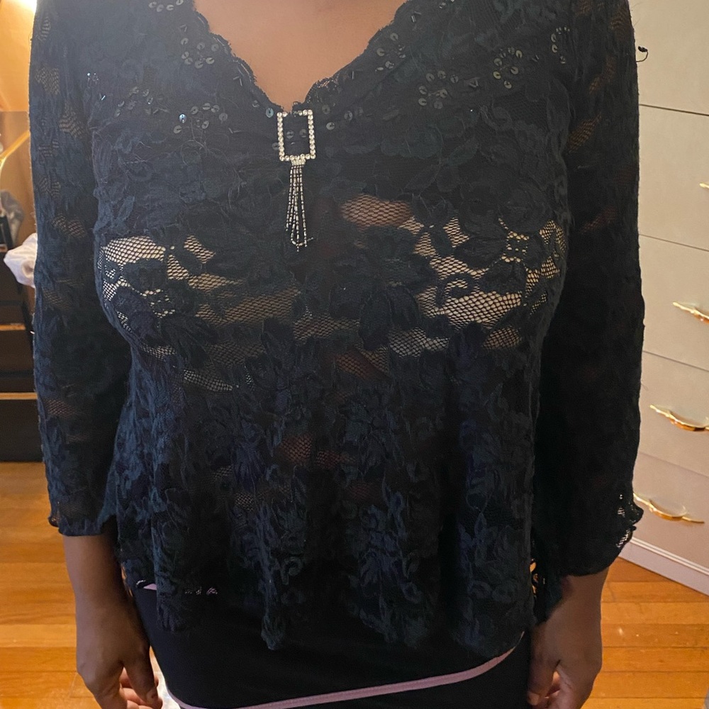 Lace black shirt